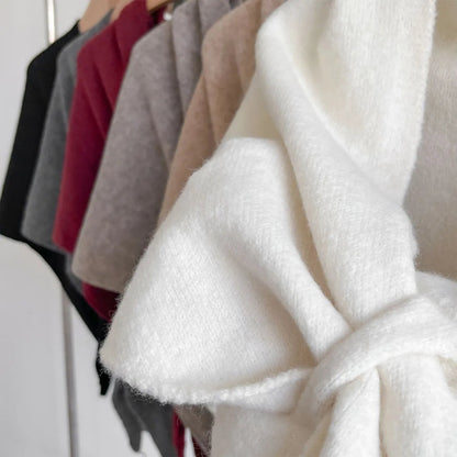 Women's Soft Cashmere Scarf – Cozy Solid-Color Shawl for Everyday Wear
