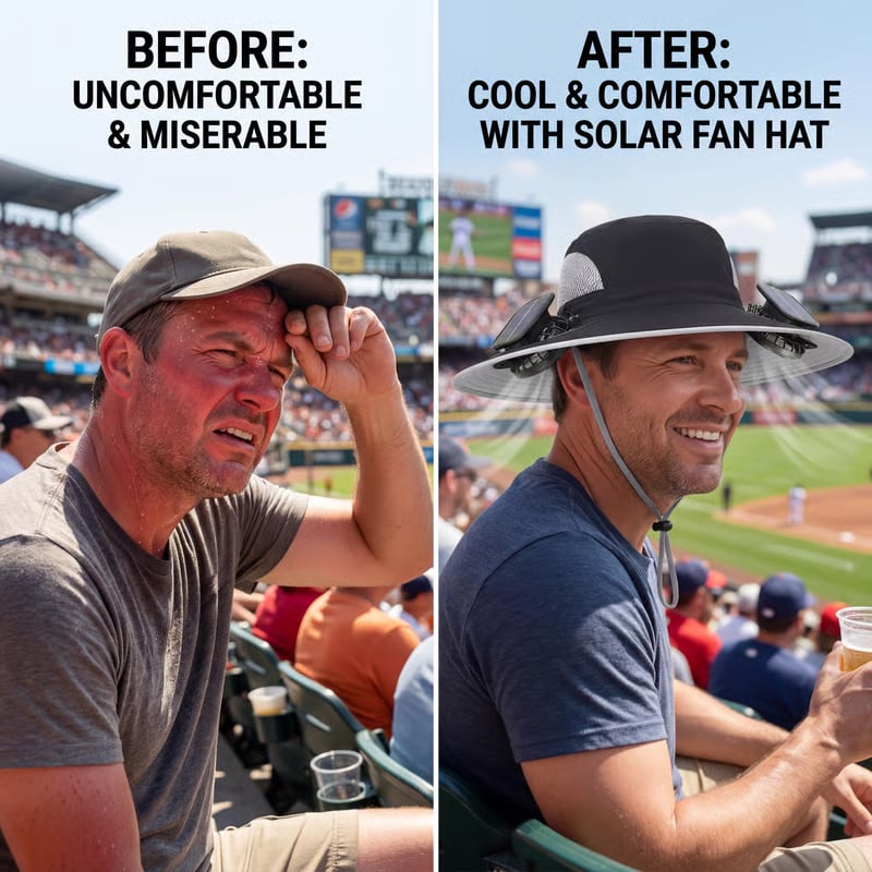🔥Summer Hot Sale 49% OFF⚡-2026 New Ultralight Solar Fan Sun Fishing Hat-Solar & USB Charging🧢(Only 11oz)