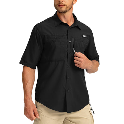 ☀️ Men’s UPF50+ Quick Dry Fishing Short Sleeve Shirt