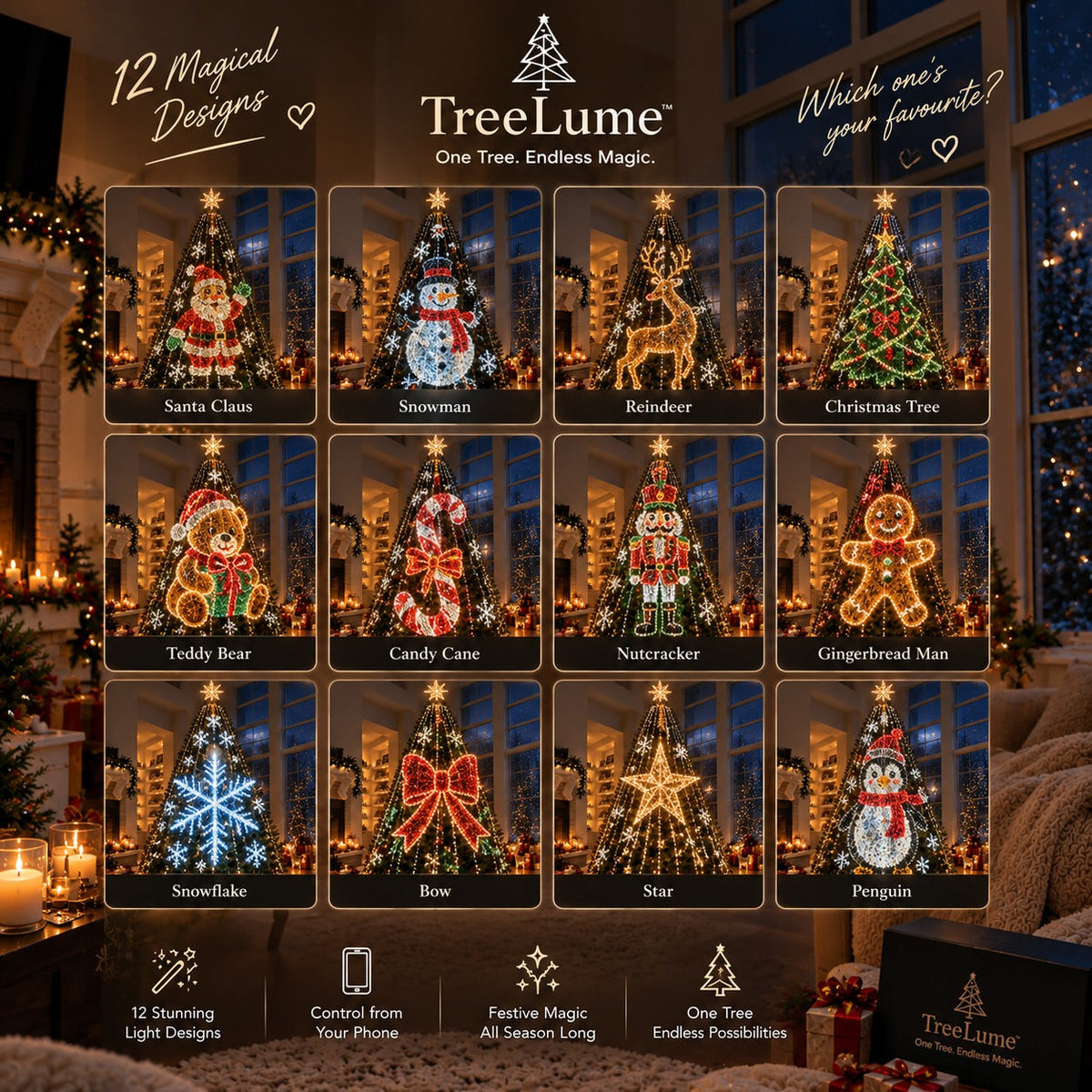 🎄✨Smart RGB Christmas Tree Waterfall Lights | DIY Patterns, Music Sync & App Control