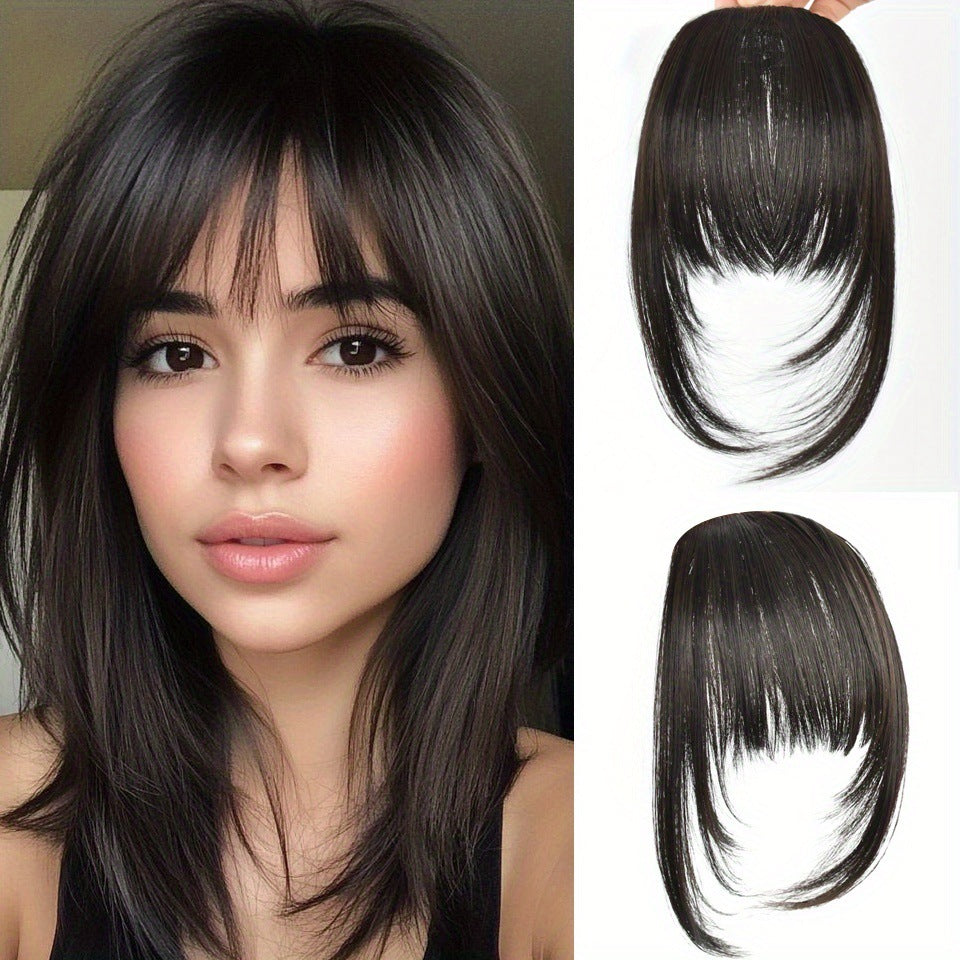 Natural Looking Clip-In Bangs – Blends Seamlessly with Your Own Hair. No One Will Guess✨