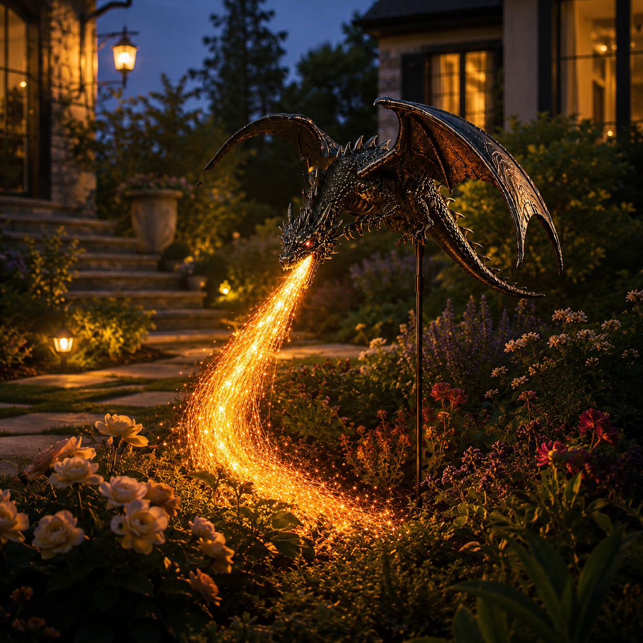 🐉 2027 "Dragon's Ember" Solar Garden Light 🔥 | The Ultimate Magical Outdoor Halloween Decoration