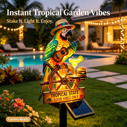 🌴 "Tropical State of Mind" Solar-Powered Parrot  Light – Your 24/7 Vacation Mode, Activated 🌅