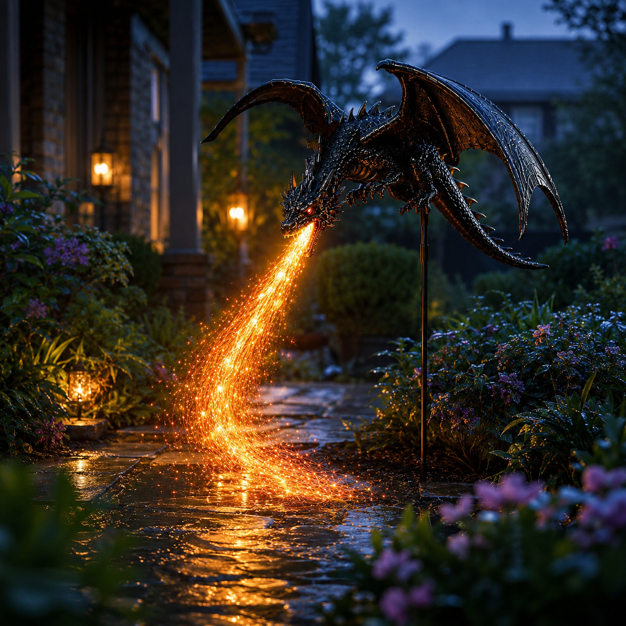 🐉 2027 "Dragon's Ember" Solar Garden Light 🔥 | The Ultimate Magical Outdoor Halloween Decoration