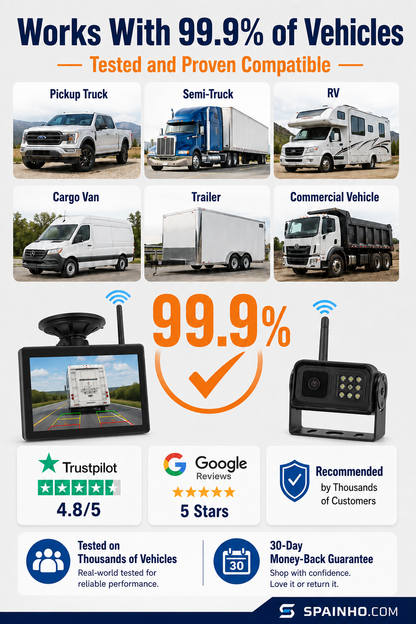 🔥Wireless rear camera system in 1080p H