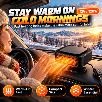 ✨Portable Car Heater Defroster with 360-Degree Rotating Base