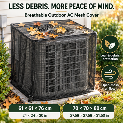 🌿 Breathable Outdoor AC Mesh Cover – Dust & Debris Protection