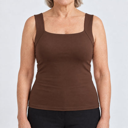 U-Neck Built-In Bra Shaping Tank Top