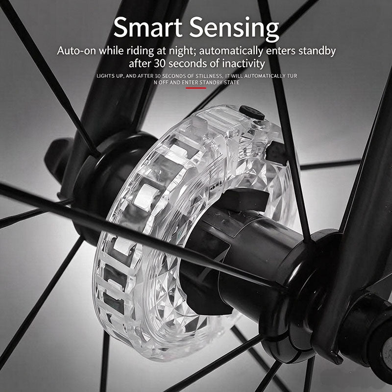 LED Bicycle Wheel Hub Light-Waterproof RGB Colorful Bike Spoke Warning Light for Night Riding Safety
