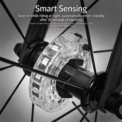LED Bicycle Wheel Hub Light-Waterproof RGB Colorful Bike Spoke Warning Light for Night Riding Safety