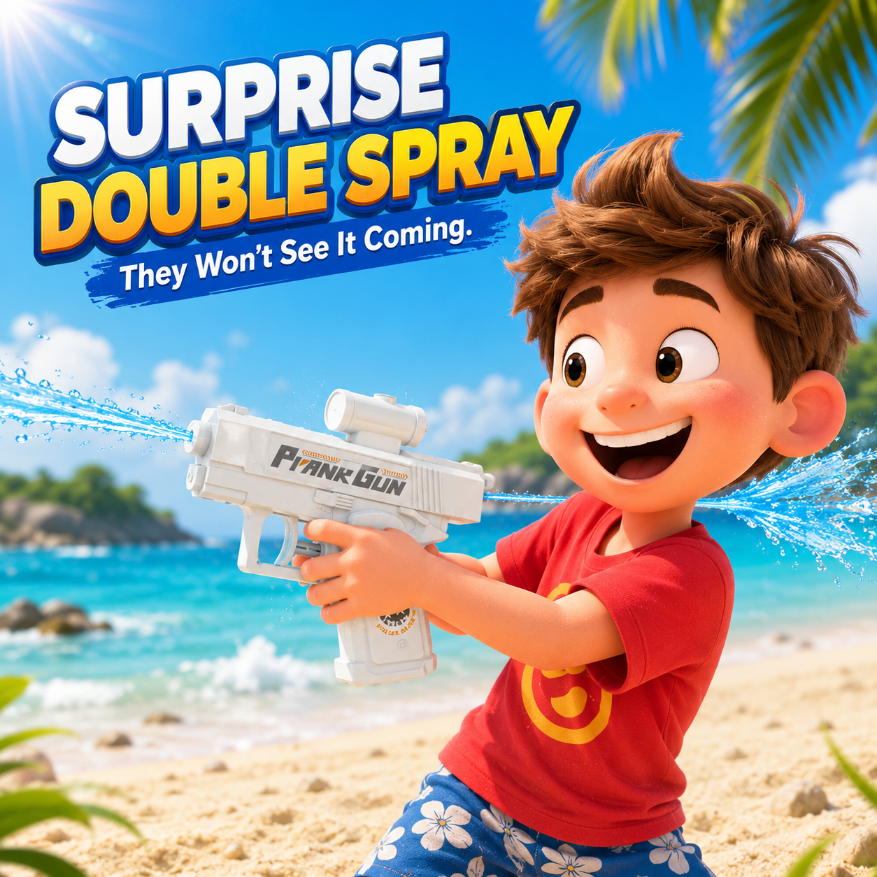 💦 Long-Range Trick Water Blaster – 8M Summer Spray Toy