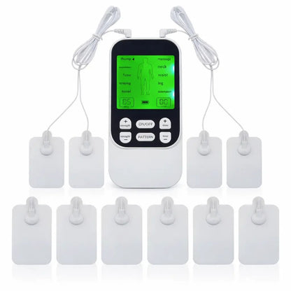 🙆‍♂️💪Rechargeable Muscle Stimulator Massager, 10 Modes 30 Intensity Levels TENS Unit with 10 Pads, Dual Channel Portable Pain Relief Device for Neck Body Recovery