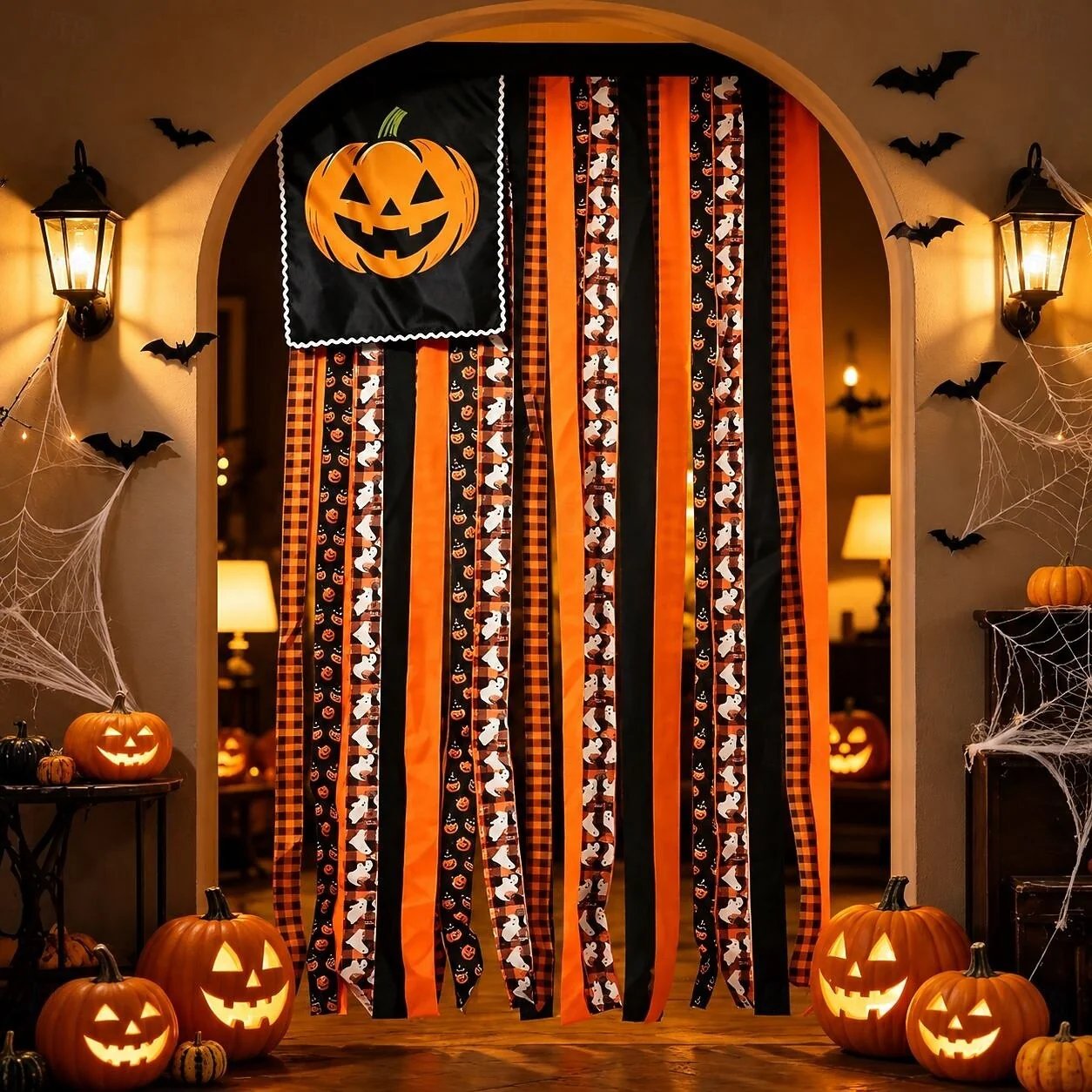 Halloween Pumpkin Flag (Without Lights)