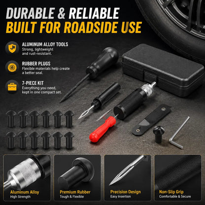 🍄 Mushroom Tire Repair Kit – Compact Roadside Puncture Tool Set