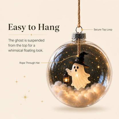 🎃 Halloween Glowing Mini Ornament Collection – Cat / Witch / Pumpkin / Ghost Lighted Decor