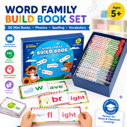 Phonics Flash Cards Word Family Build Book