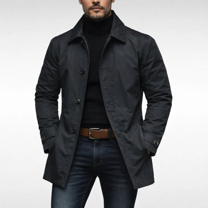 James Weatherproof Long Coat | Men’s Insulated Button Jacket Outerwear