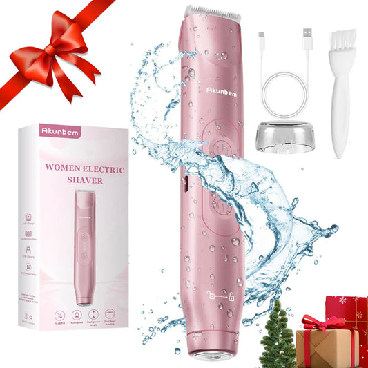 Akunbem ✨ 💖 2-in-1 Bikini Trimmer for Women – Rechargeable Shaver