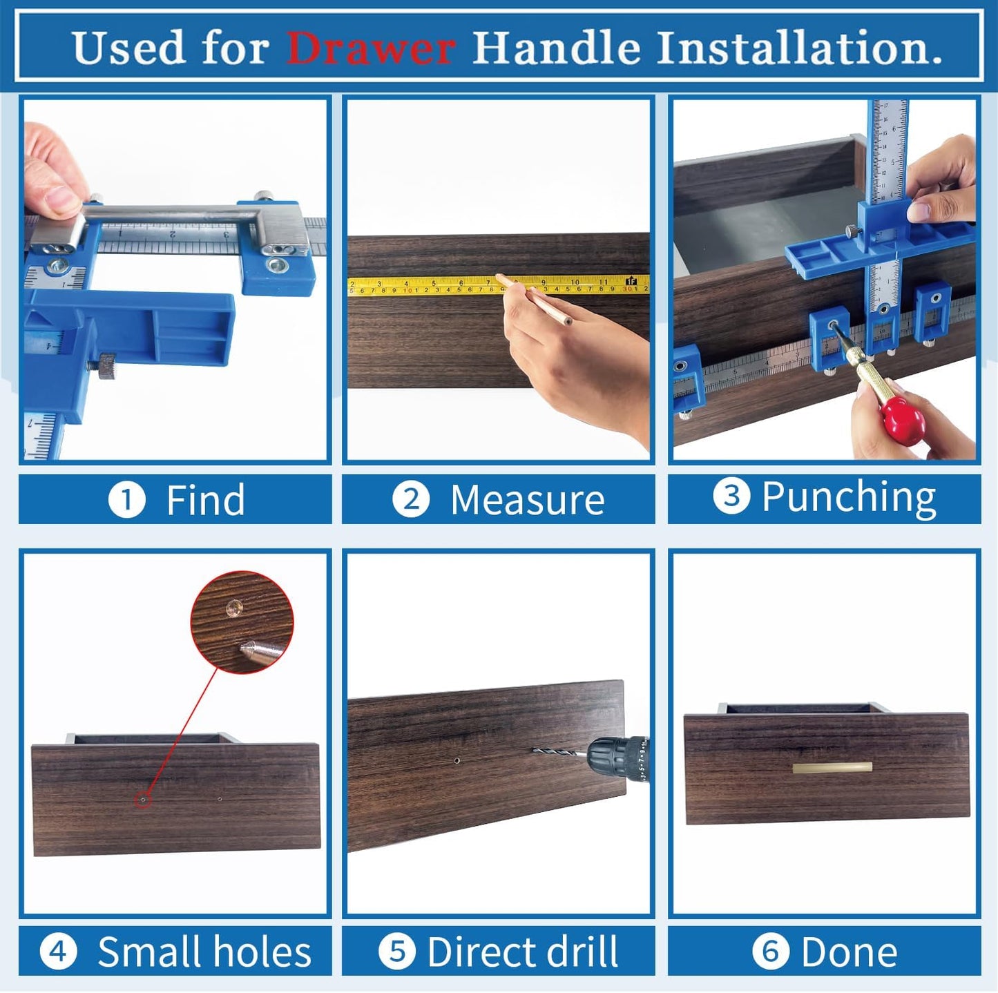 💥2026 Woodworking Punch Locator Drill Guide