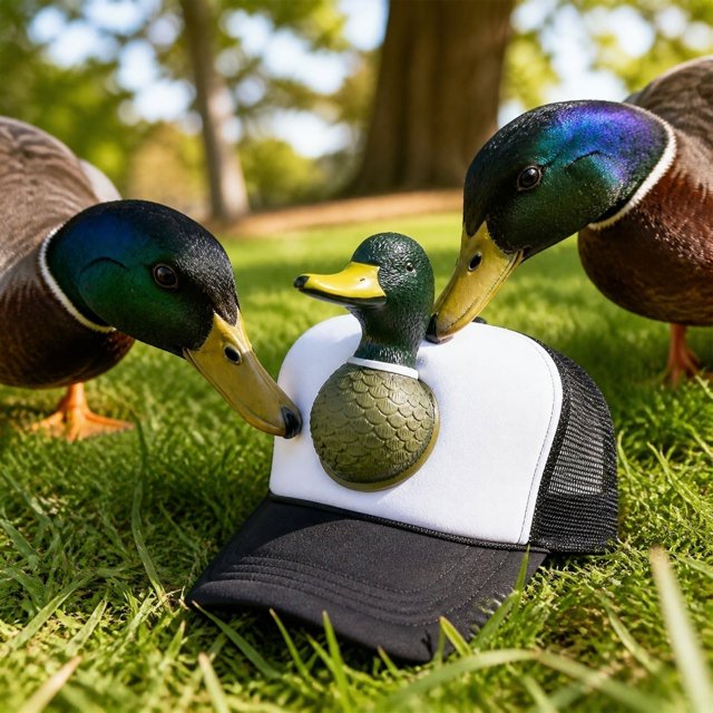 3D Duck Decor Trucker Hat