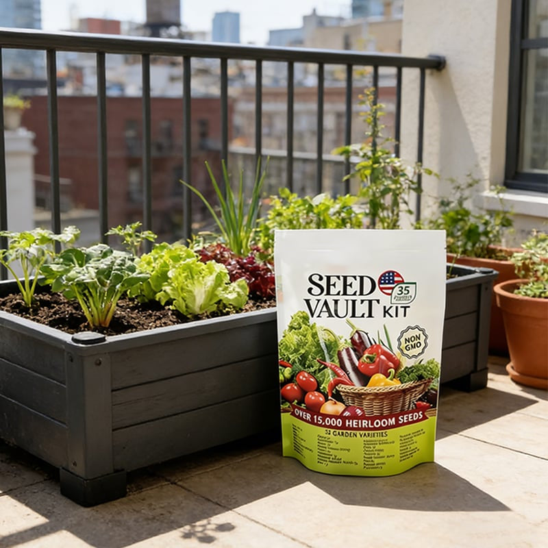 🔥LAST DAY 60% OFF🥦Ultimate Survival Seed Vault (15,000+ Seeds) | 35 Variety Pack🌿|