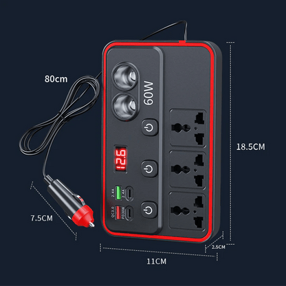 🔥HOT SALE 49% OFF✨🚗Multifunctional Car Charger with AC Outlets & USB