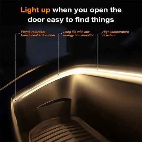 Universal Car Trunk LED Light Strip – Tool-Free No-Damage Cargo Area Lighting Upgrade