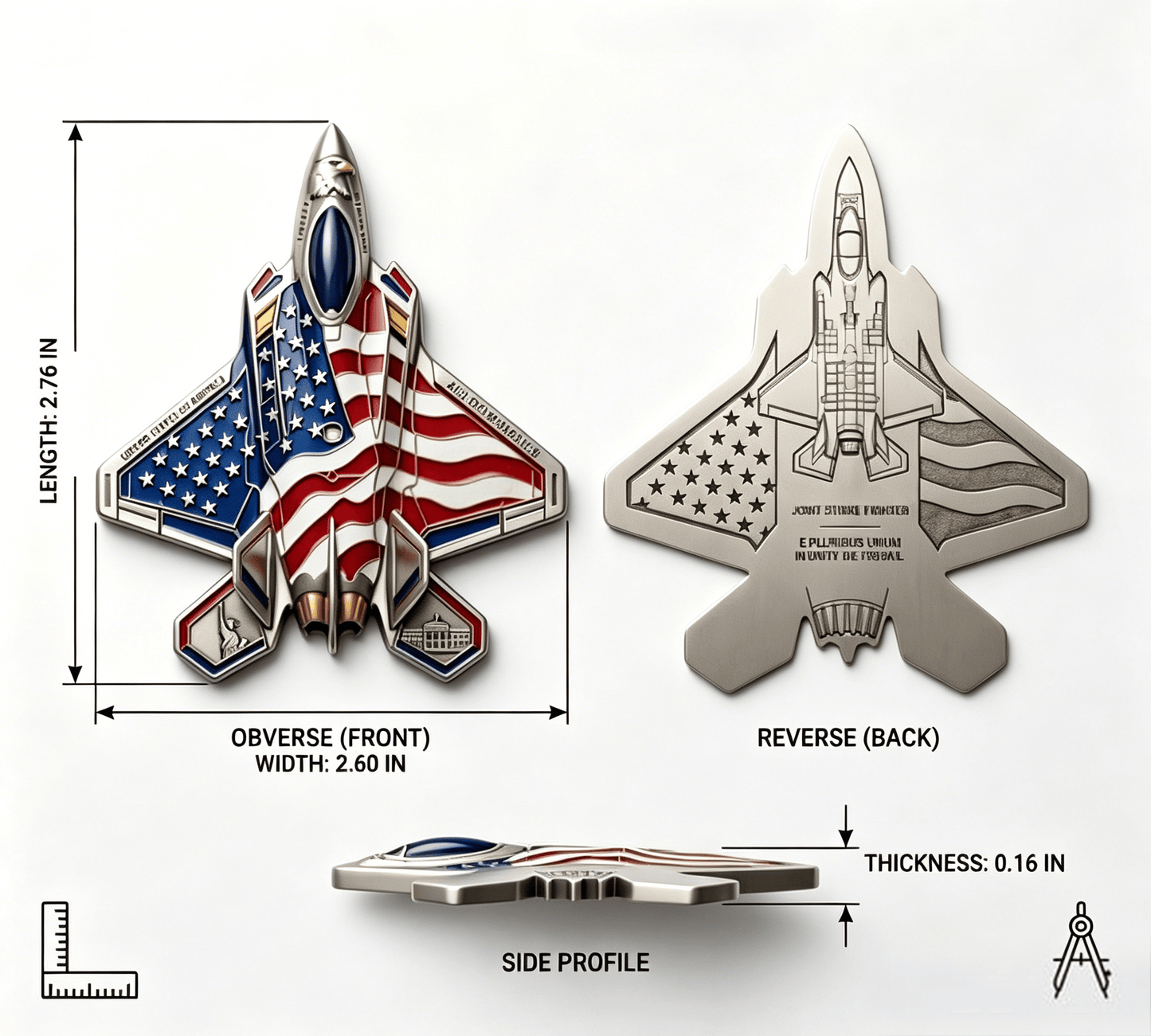 ✈️35  Fighter Alien Commemorative Coin🔥