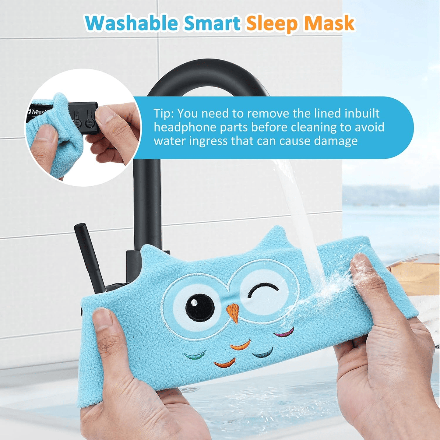 🔥HOT SALE 49% OFF🧒🎧Kids Bluetooth Sleep Mask Headband – 😴✨Super Soft Fleece With Thin Wireless Music Speakers for Travel Nap Bedtime