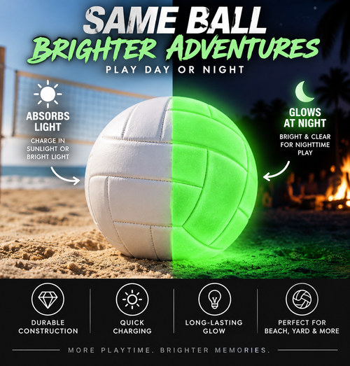 🏐 Glow-in-the-Dark Volleyball – Light Up Every Game After Sunset