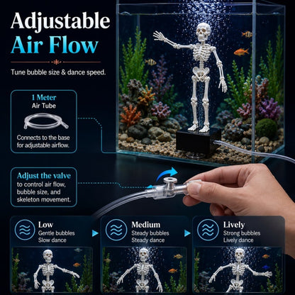 🔥HOT SALE 60% OFF💀🐠Air-Driven Dancing Skeleton Aquarium Ornament🕺
