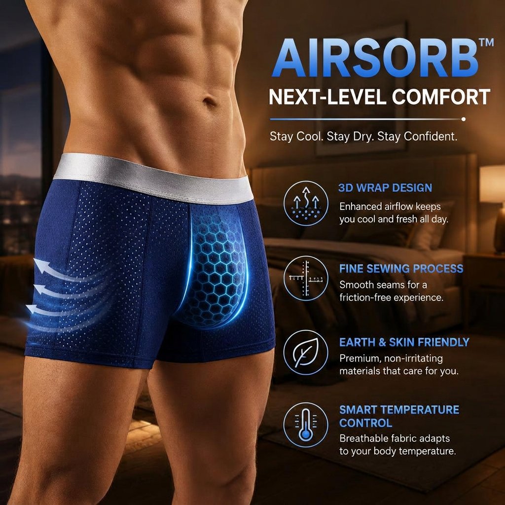 🏆45K+ SOLD 🔥2026 HOT SALE  AirSorbTM Premium All-Day Comfort IceSilk Mesh Men's Boxer