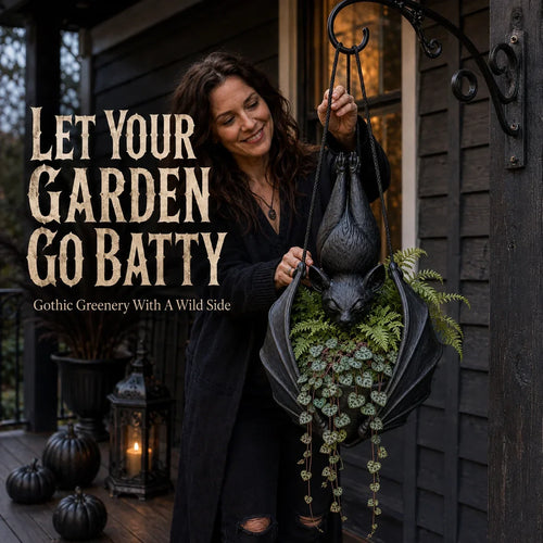 🦇 Upside‑Down Hanging Bat Planter