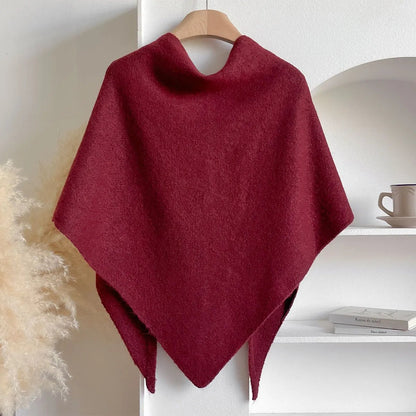Women's Soft Cashmere Scarf – Cozy Solid-Color Shawl for Everyday Wear