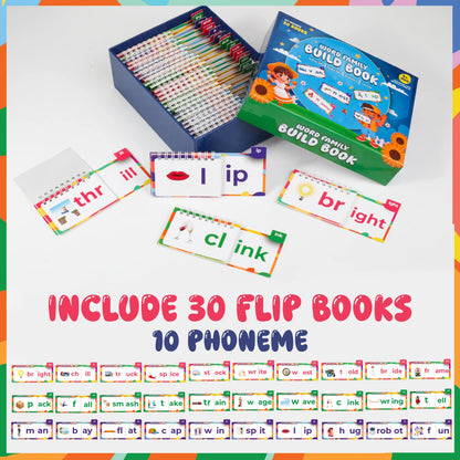 Phonics Flash Cards Word Family Build Book