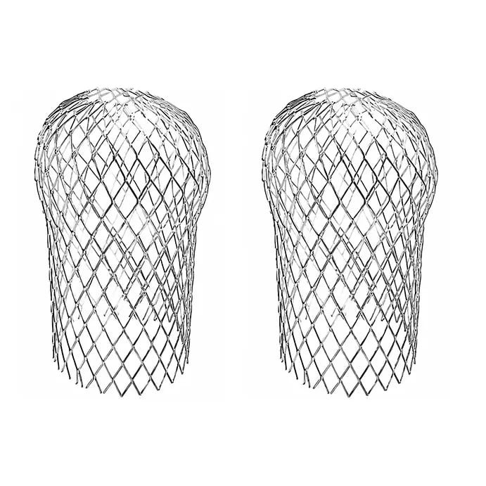 Aluminum Alloy Gutter Guard Filter 2 PCS, Roof Rain Gutter Downspout Strainer, Anti‐Clog Leaf Debris Catcher for Home Drainage System