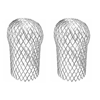Aluminum Alloy Gutter Guard Filter 2 PCS, Roof Rain Gutter Downspout Strainer, Anti‐Clog Leaf Debris Catcher for Home Drainage System