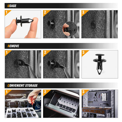 245pcs Universal Auto Body Retainer Clips & Fastener Removal Tool Set