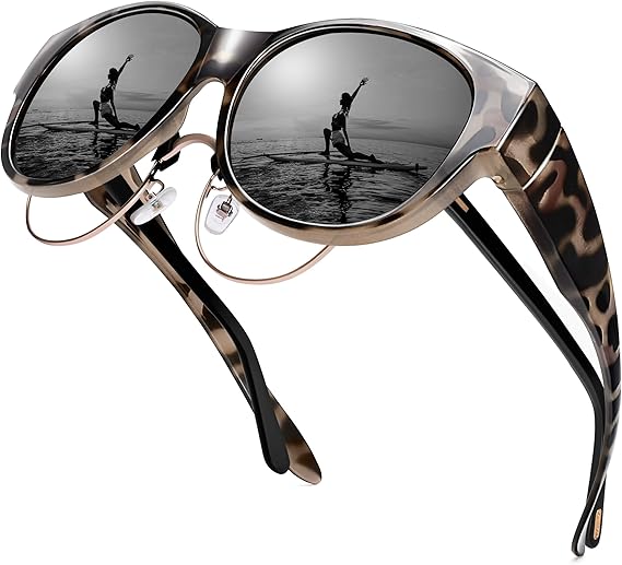 Beige Tortoise Frame/Grey Lens