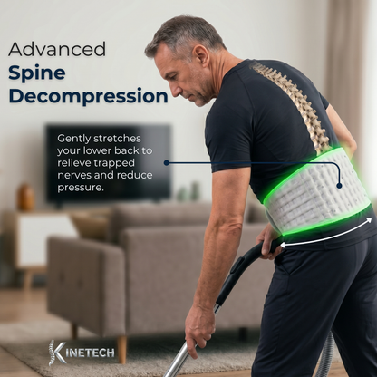4-in-1 Cordless Lumbar Decompression Belt with Red Light Therapy & Heat