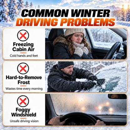 ✨Portable Car Heater Defroster with 360-Degree Rotating Base
