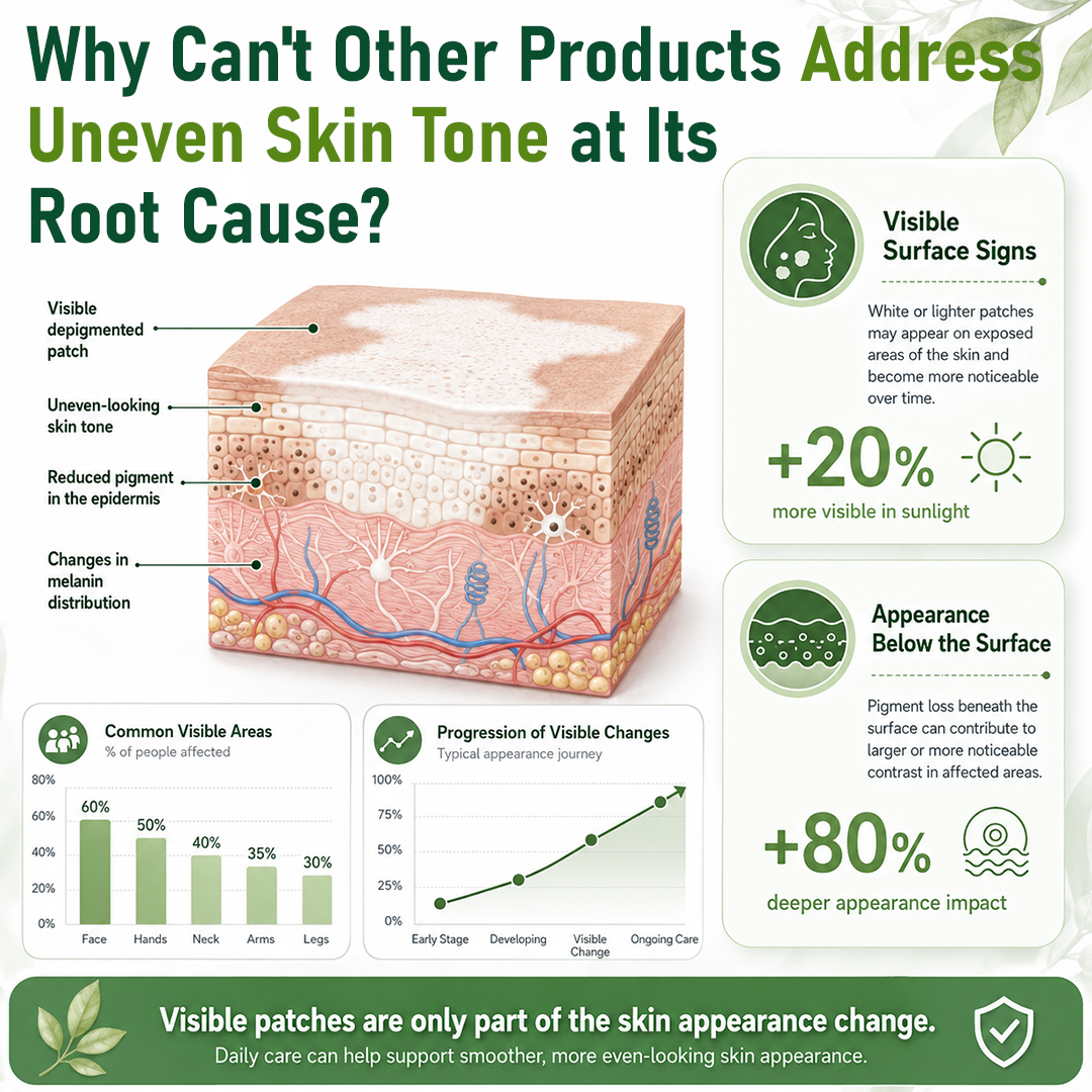 Herbal Vitiligo Cream&Bring Your Natural Skin Tone Back in 7 Days.