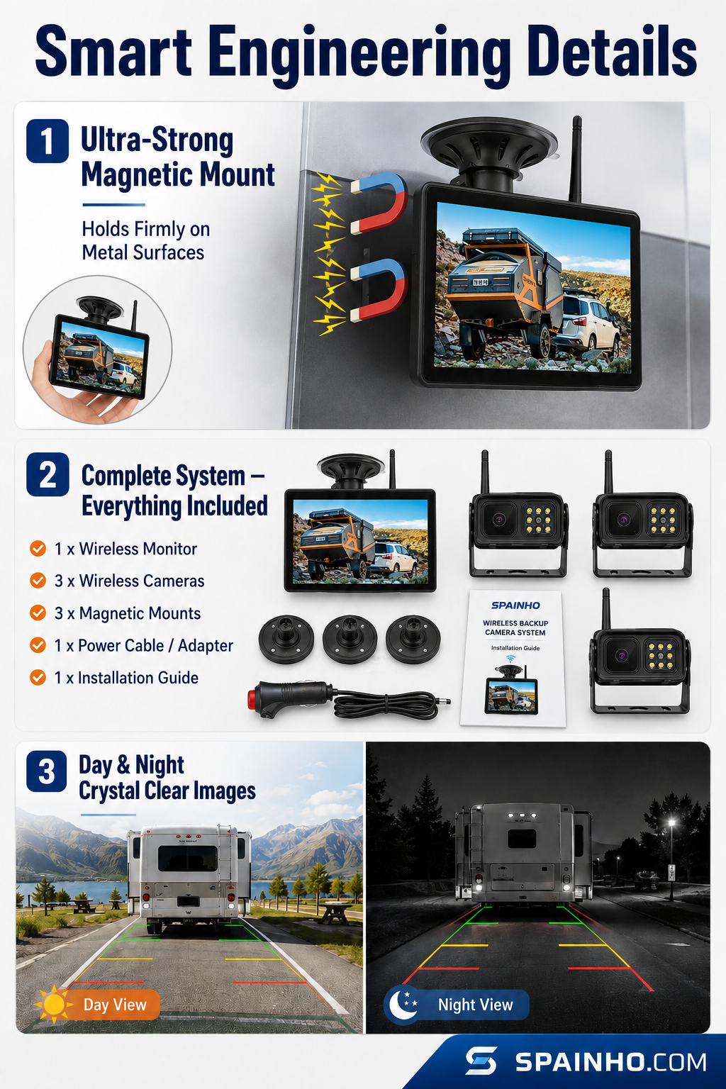 🔥Wireless rear camera system in 1080p H