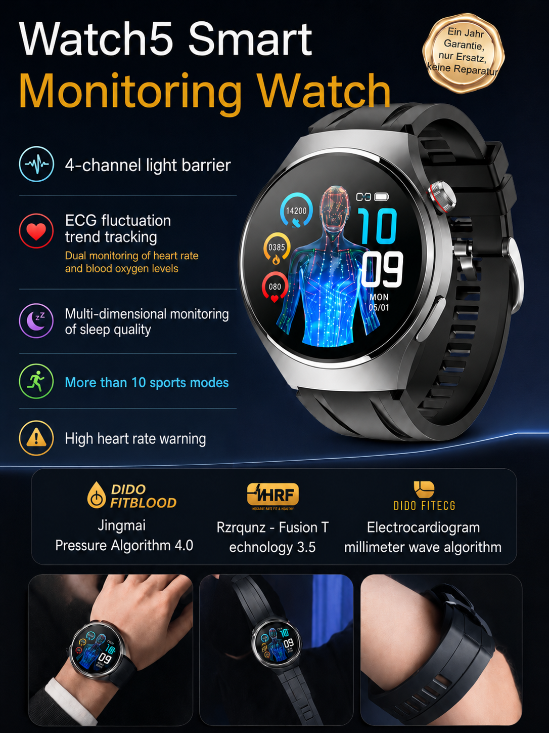 🔥Limited Time 50% OFF❤️Flagship Smartwatch for Health Protection, 24/7 Health Data Center🥰