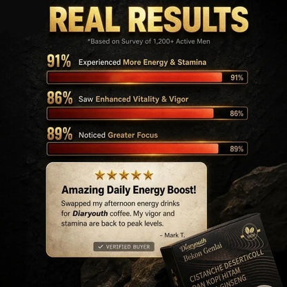 Diaryouth® Maca Coffee 3-Box Bundle Men's Energy & Performance Support|100% Natural&FDA&GMP&HALAL