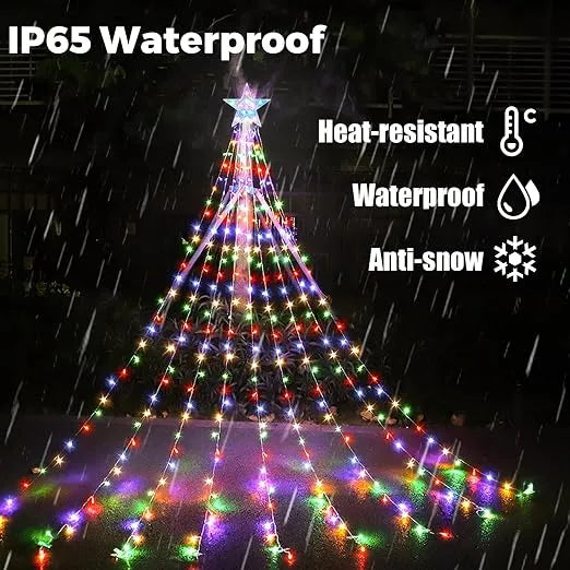 🎄✨ Magical Cascade Christmas Tree Fairy Lights