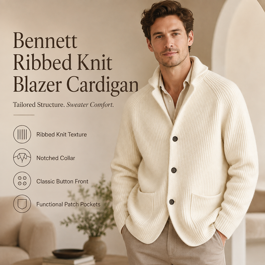 Bennett Ribbed Knit Blazer Cardigan
