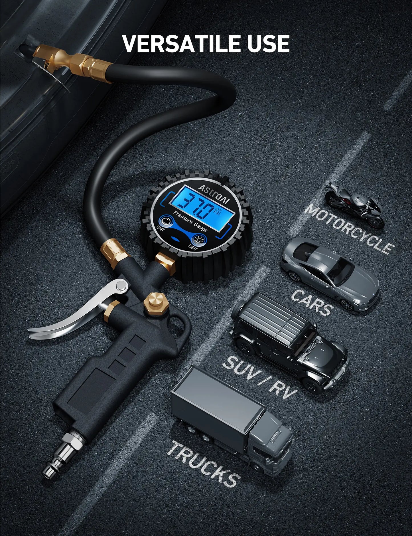 AstroAI Digital Tire Pressure Gauge with Inflator 250 PSI