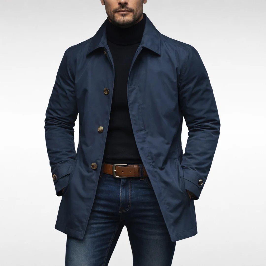James Weatherproof Long Coat | Men’s Insulated Button Jacket Outerwear