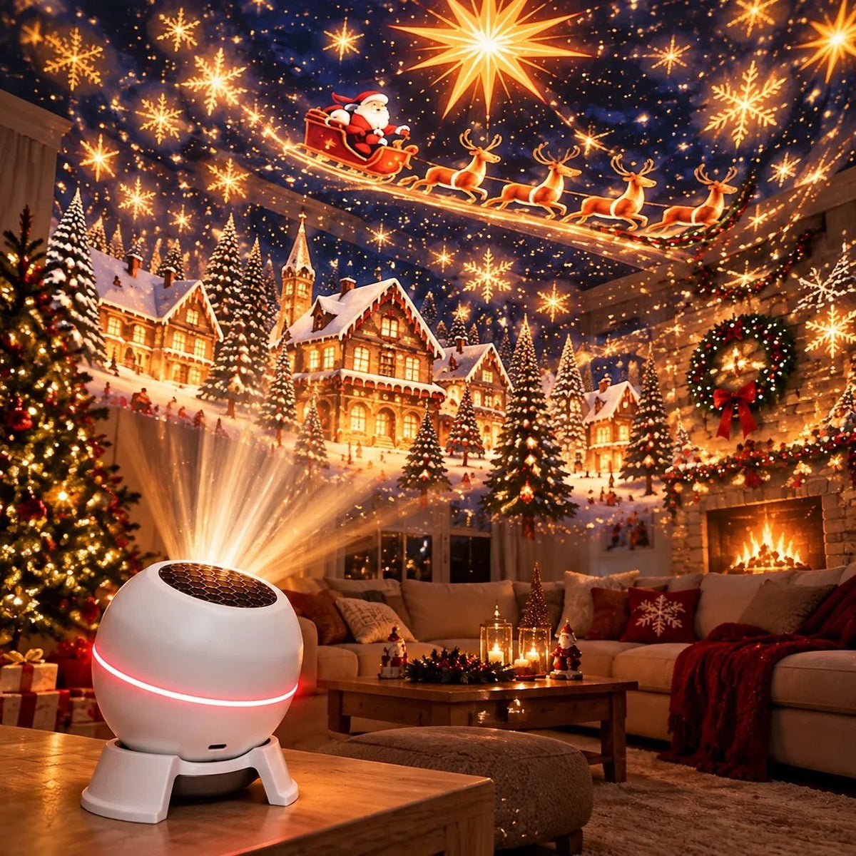 🎅 Turn Any Room Into a Christmas Wonderland – Holiday Projection Night Light